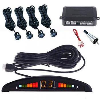 Juego de 4 sensores acústicos de aparcamiento para coche, pantalla led, se pueden pintar
