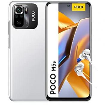 POCO M5s - Smartphone 4GB RAM, 128GB almacenamiento, Pantalla AMOLED FHD+ de 6.43”, Cámara Cuádruple de 64 MP con IA, Batería de 5000mAh
