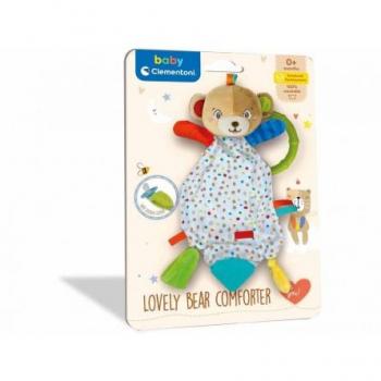 Clementoni Sonajero Doudou Osito Bebé a Partir de 0 Meses (17654), Multicolor, Medio