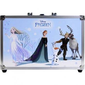 Frozen Makeup Train Case, Juego de Maquillaje de Frozen para un Cambio de Imagen Divertido, Kit de Maquillaje