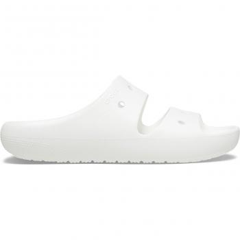 Crocs - Sandalias unisex Classic Sandal v2 U Crocs, color blanco, diseño clásico y cómodo, material ligero y resistente al agua, suela antideslizante, fácil de limpiar y secar