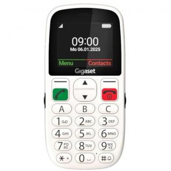 Teléfono Gigaset GL395 Blanco 2.2 para Personas Mayores con Botones Grandes, Tecla SOS, Protección IP44 y USB-C