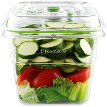 FoodSaver FFC008X Recipiente para envasar al vacío, 1,9 L, 1.8 litros, 0 Decibelios, Plástico, Transparente y verde