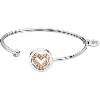Pulsera Lotus Style LS2182-2/2 Acero Inoxidable 316L con Motivo de Corazón para Mujer