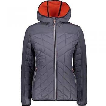 CMP Chaqueta Softshell con capucha para mujer, gris, 46