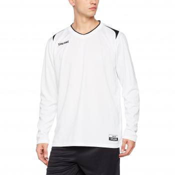 Spalding Attack Shooting L/S Camiseta, Hombre, Blanco, XL