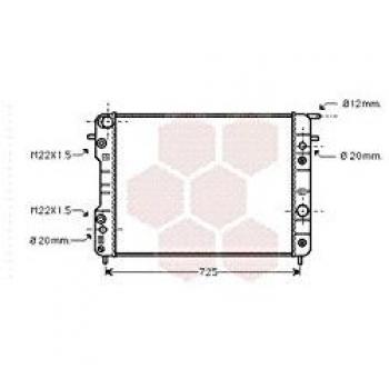 Radiador de motor VAN WEZEL 37002193, refrigeración eficiente para OPEL Omega B Berline
