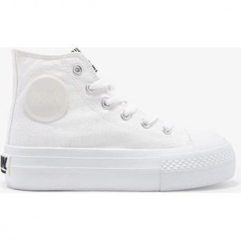 Zapatillas altas de niños básicas de lona con cordones B&W