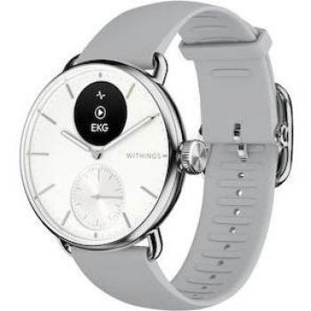 Withings ScanWatch 2 - Hybrid Smartwatch, 38mm, White, EKG, Blood Oxygen Monitoring, Sleep Tracking