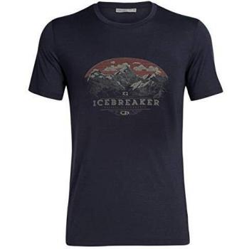 Icebreaker Men Tech Lite SS Crewe K2 Crest - Camiseta para Hombre, Color Azul Marino, tamaño XX-Large