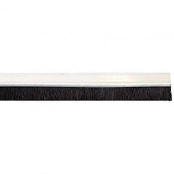 Wolfpack Linea Profesional 5190320 Burlete Puerta PVC Transparente con Cepillo 1 Metro, Multicolor