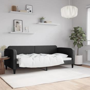 Sofá Cama Vidaxl Tela Negro 90x200 Cm - Sofá cama de tela en color negro, dimensiones de 90x200 cm