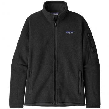 Patagonia Better Sweater Jacket Femenino Negro, Chaqueta de mujer, color negro, talla M, diseño de cierre completo (full zip), fabricada en material reciclado y con aislamiento térmico