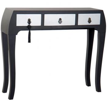 Recibidor DKD Home Decor con 3 Cajones, Abeto Plateado Negro, Madera MDF, dimensiones 96 x 26 x 80 cm