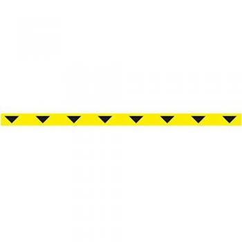 Tarifold Es 197551 - Cinta Señalización Adhesiva para Suelo | Mantenga Distancia de Seguridad | Amarillo y Negro - 1000 x 50 mm, Línea de confidencialidad - Bolsa 1 u.