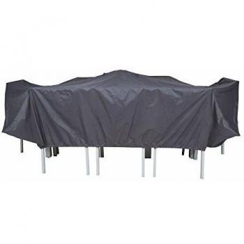Funda para mesa de jardín 310 x 130 cm impermeable y resistente al viento