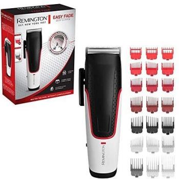 Remington HC500 Easy Fade Cortapelos Inalámbrico con Cuchillas de Acero Japonés, 10 Peines para Degradado, 9 Peines Fijos, Autonomía de 50 Minutos