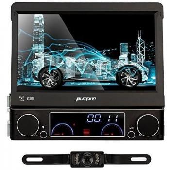 Pumpkin 7.0 inch Wince System Single Din Car DVD Player Support GPS Navigation/USB/SD/DVB-T Box input/Subwoofer output/Cam-in/Bluetooth/Steering Wheel Control Function/FM/AM Radio Stereo Multimedia Station Navigation System, [Importado de UK]