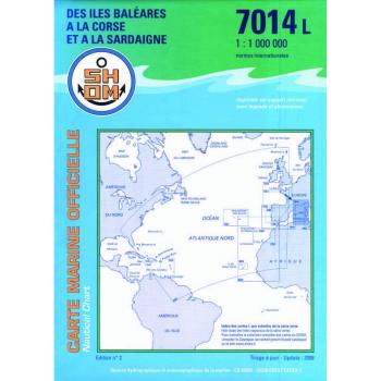 Mapa Náutico Plastimo Islas Baleares - Córcega - Cerdeña 7014L
