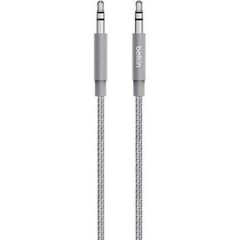 Belkin AV10164bt04-GRY Cable auxiliar de alta calidad MiXiT metálico 3,5 mm, diseño elegante, robusto diseño para un uso intenso, 1,2 m largo, gris metálico compatible con Samsung Galaxy S7 y S7 edge