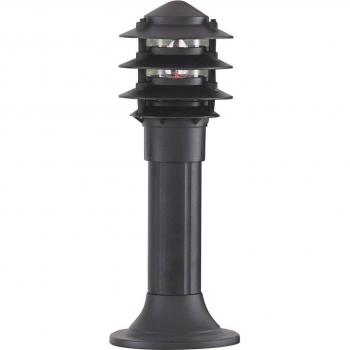 Baliza Pagoda de Aluminio IP44 con E27, Lámpara de Exterior en Color Negro