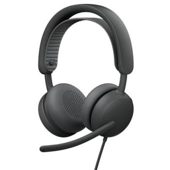 Auriculares Logitech Zone Wired 2 con cancelación de ruido, micrófono y conexión USB-C/USB-A - Grafito