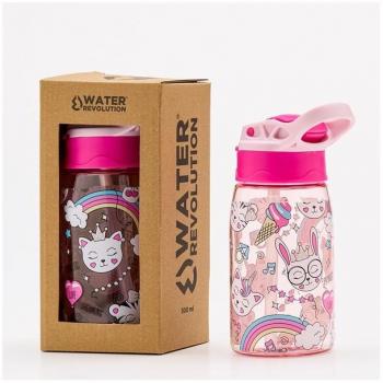 Botella cantimplora infantil de tritan 500ml con diseño de gatos
