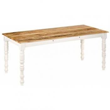 vidaXL Madera Maciza de Mango Mesa de Comedor 180x90x76cm Mobiliario de Hogar