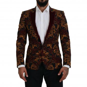 Dolce & Gabbana Multicolor Floral Single Breasted Martini Blazer - IT46 | S, Elegant Multicolor Blazer Wool Blend, Male, Size: S