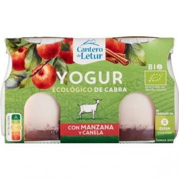 Refrigerado: Yogur de cabra ecológico con manzana y canela - Pack de 2 -