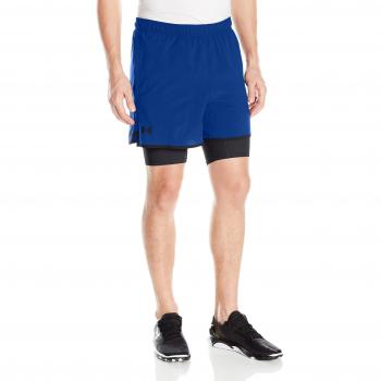 Under Armour UA Qualifier 2-In-1 Short Shorts, Hombre, Azul