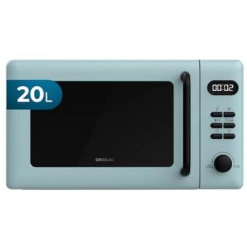 Microondas Digital Cecotec Proclean 5110 con Grill de 20L, 700W, Azul, Descongelación y Temporizador