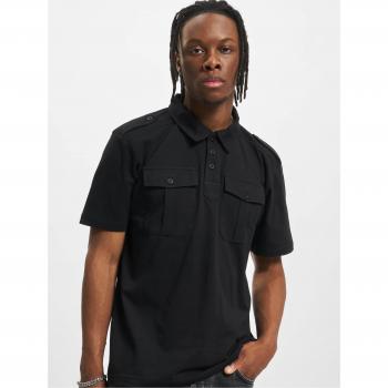 Brandit Men's Jersey Polo Shirt Jon - Short Sleeve - Black - Sizes M to 7XL