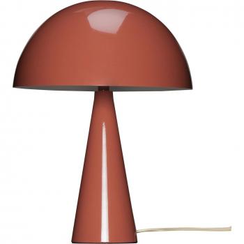 Lámpara de mesa Mush Mini de metal, 33 cm, color marrón/rojo, diseño moderno