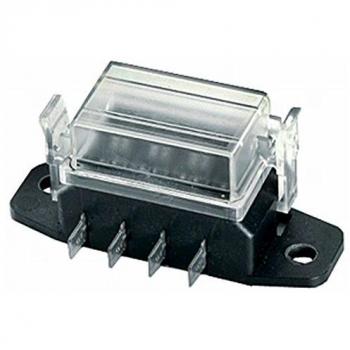 Caja de fusibles HELLA 8JD 005 993-082 - 4 polos - Conector: Terminal plano - Conector: 8 x lateral (6,3x0,8)