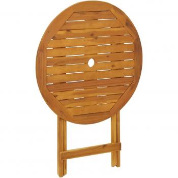 vidaXL Folding Garden Table 70 cm Solid Acacia Wood - Brown