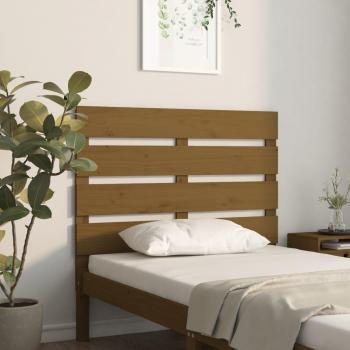 Cabecero para cama de madera maciza de pino en color miel, dimensiones 100x3x80 cm
