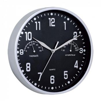 Reloj pared con higrómetro y termómetro