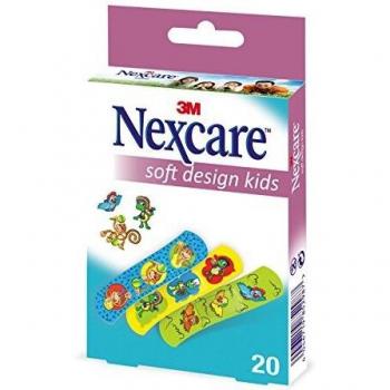 Nexcare Soft Kids Venditas con Diseños, 19 x 72 mm, 20 Unidades