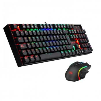 Redragon K551RGB-BA-SPS COMBO Teclado Mecánico y Ratón Griffin M607 USB 7200dpi Uso Diestro - Iluminación RGB