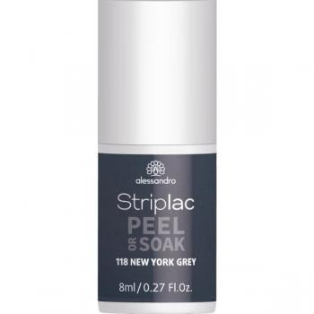 Alessandro Striplac Peel Or Soak Lacas de uñas 8 ml - Vegan Nr.118 New York Grey