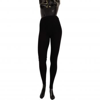 Dolce & Gabbana Black 100% Cashmere Tights Stocking Socks - IT40|S, Leggings, female, Black, Size: XS High Waist Elastic Legging with DG Logo