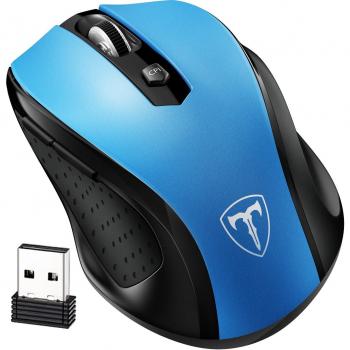 VICTSING Ratón Inalámbrico, Portátil 2.4G con Receptor Nano, 6 Botones, 2400DPI, 5 DPI Adjustables