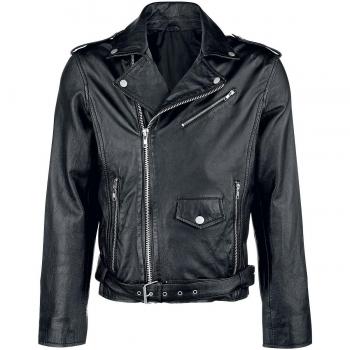 Estilo Clásico Abrigo de Piel Hombre Chaqueta de Cuero Negro 3XL 100% Cuero Regular
