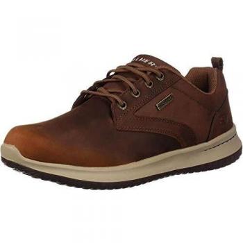 Skechers Delson Antigo Waterproof Low-Top Running Sneakers for Men