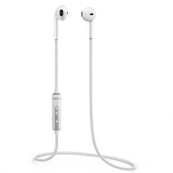Auriculares Bluetooth V4.1 Inalambricos Deportivos，Auriculares Montech Manos Libre Estéreo con Micrófono Cancelación de Ruido Compatible con iPhone, Samsung, HTC y más（blanco）