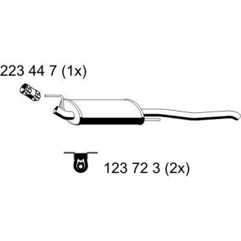 Silenciador trasero ERNST 142113 para VOLKSWAGEN GOLF 3 Variant