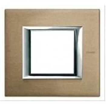 Bticino axolute - Placa 2 módulo axolute titanio satinado