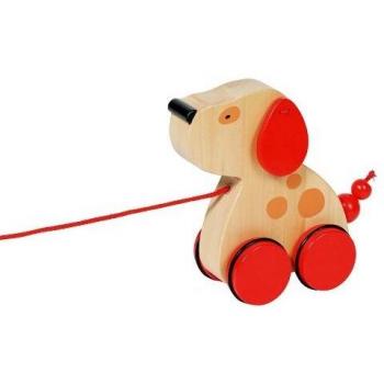 Perro de Madera Luhna - Juguete Tirador para Niños