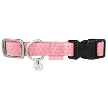Collar Nayeco MacLeather Rosa para Perros, Nylon, 10mm x 20-33cm